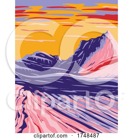 Swirling Grey and White Sandstone in White Pocket in Paria Plateau Located in Vermilion Cliffs National Monument Arizona United States WPA Poster Art by patrimonio