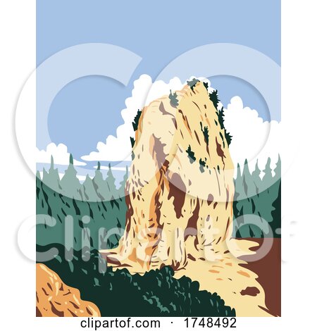 Sugar Loaf Located in Mackinac Island Within Mackinac National Park in Michigan That Existed from 1875 to 1895 WPA Poster Art by patrimonio