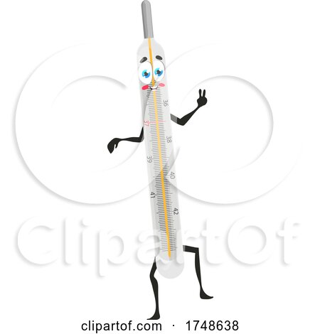 Thermometer Mascot by Vector Tradition SM