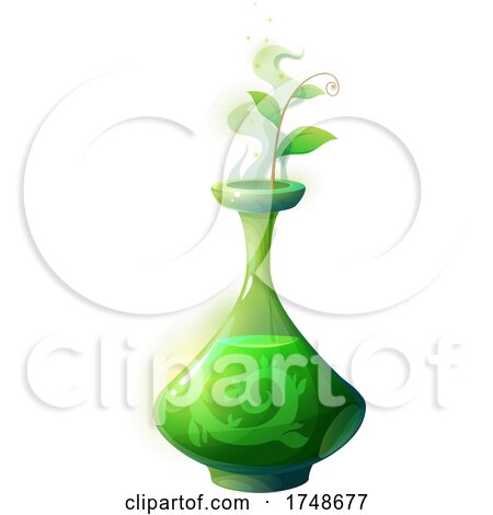 Spell Bottle with a Plant by Vector Tradition SM