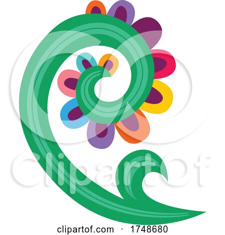 Mexican Themed Leaf or Frond by Vector Tradition SM