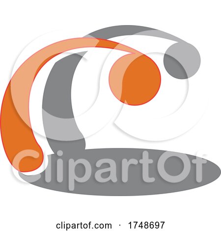 Abstract Gray and Orange Logo by Vector Tradition SM