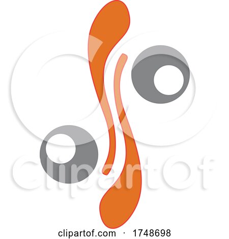 Abstract Gray and Orange Logo by Vector Tradition SM