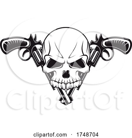 Skull and Pistol Design by Vector Tradition SM