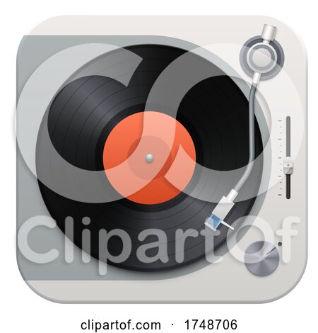 3d Record Player Music Icon by Vector Tradition SM