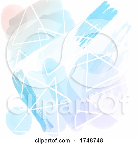 Abstract Background with Hand Painted Watercolour Design by KJ Pargeter