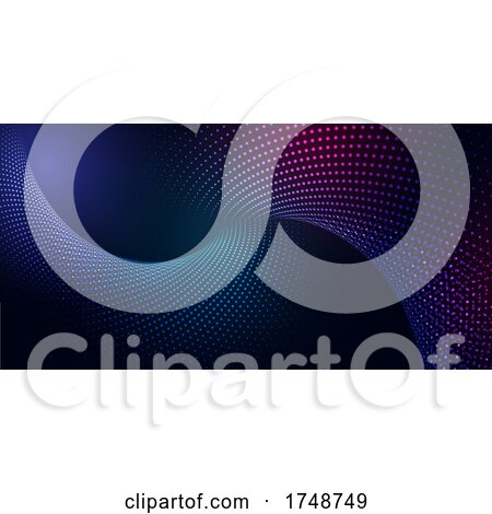 Abstract Banner with Cyber Particles Design by KJ Pargeter