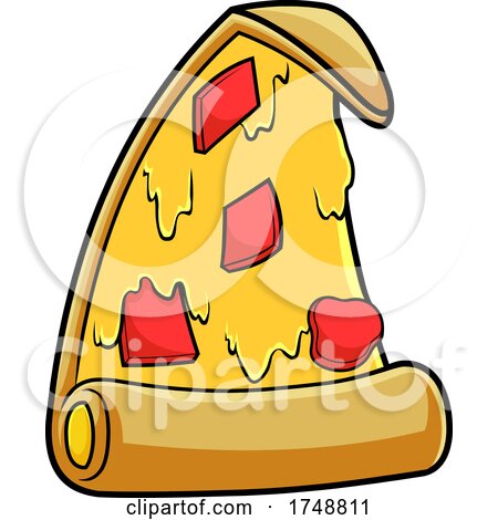 Cartoon Pizza Slice by Hit Toon