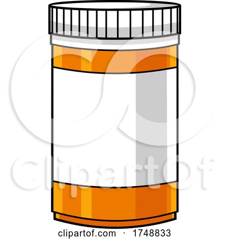 Cartoon Pill Bottle by Hit Toon