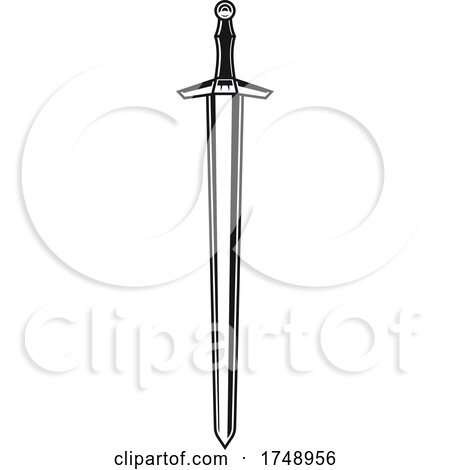 Sword in Black and White by Vector Tradition SM