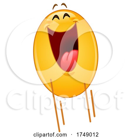 Happy Jumping Yellow Emoji Smiley by yayayoyo