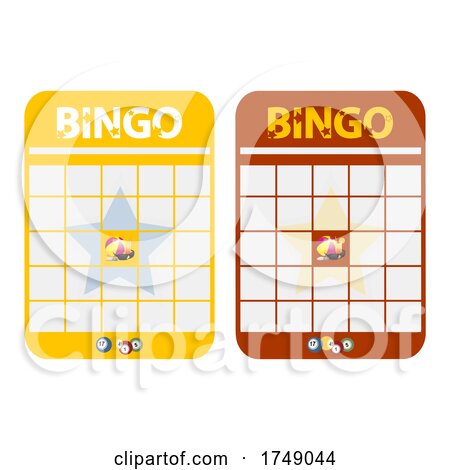 Blank Bingo Summer Cards Cut out by elaineitalia