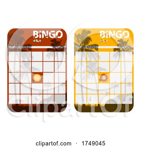 Blank Bingo Tropical Cards Cut out by elaineitalia