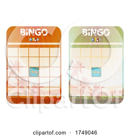 Tropical Blank Bingo Cards Cut out by elaineitalia