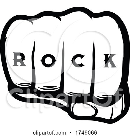 Fist with ROCK Tattoo by Vector Tradition SM