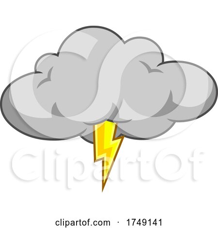 Cloud with Lightning by Hit Toon