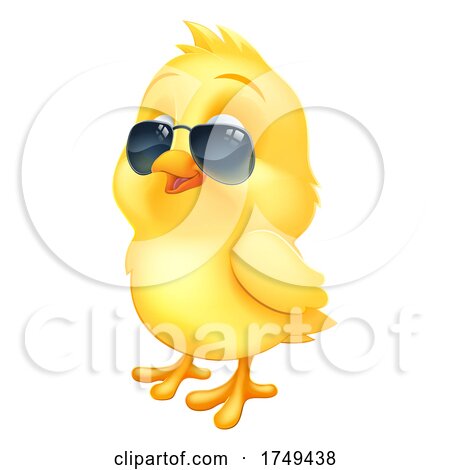 Cool Easter Baby Chick Chicken Bird in Sunglasses by AtStockIllustration