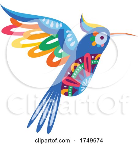 Colorful Hummingbird by Vector Tradition SM