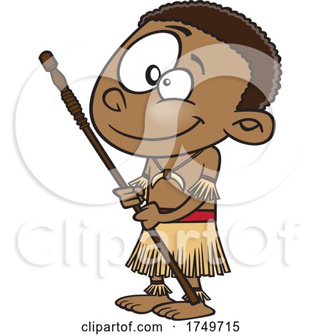 Cartoon Tahitian Boy by toonaday