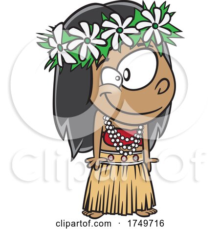 Cartoon Tahitian Girl by toonaday