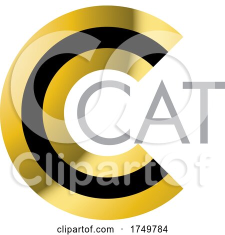 Gold and Black Letter C CAT by Lal Perera