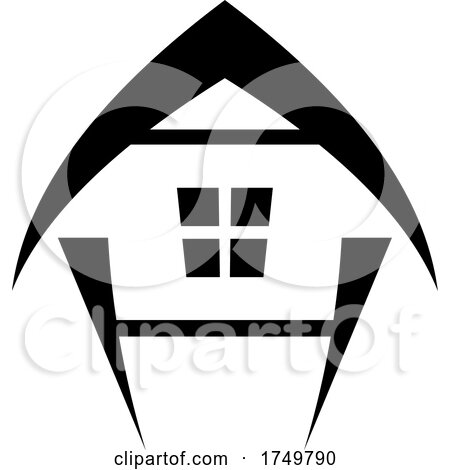 House Icon in Black by Lal Perera
