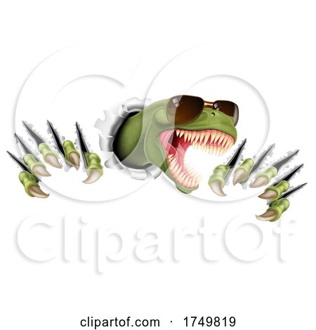 Cool Dinosaur Wearing Shades Sunglasses by AtStockIllustration