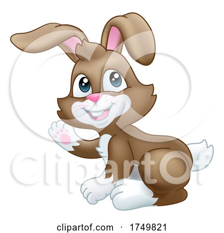 Easter Bunny Rabbit Cartoon Character Mascot by AtStockIllustration