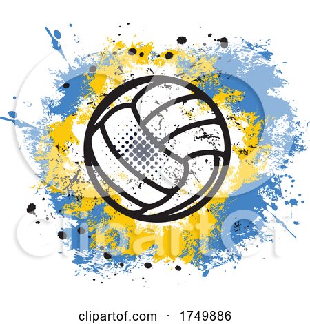 Grungy Volleyball Design Posters, Art Prints by - Interior Wall Decor ...