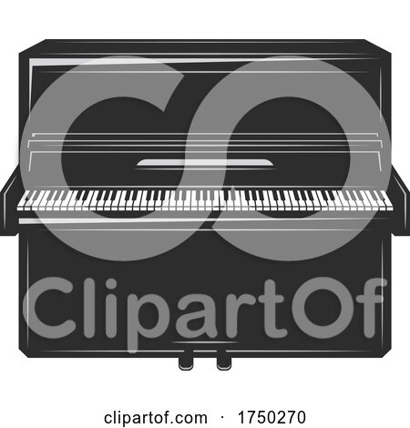 grand piano cartoon black and white