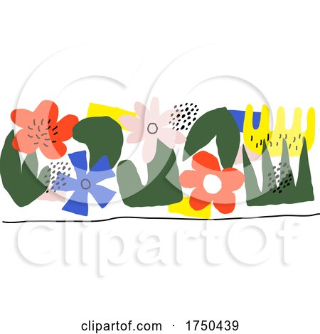 Hand Drawn Doodle Flowers by elena