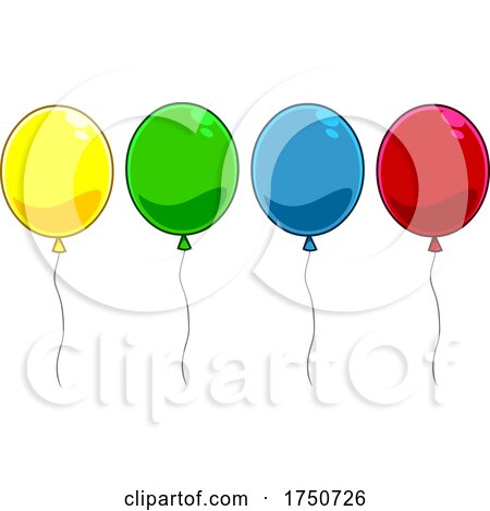 Colorful Party Balloons by Hit Toon