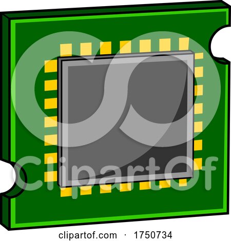 CPU Processor Chip by Hit Toon