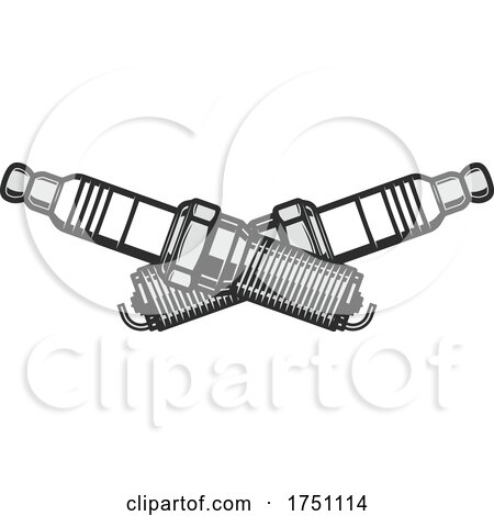 Crossed Spark Plugs by Vector Tradition SM
