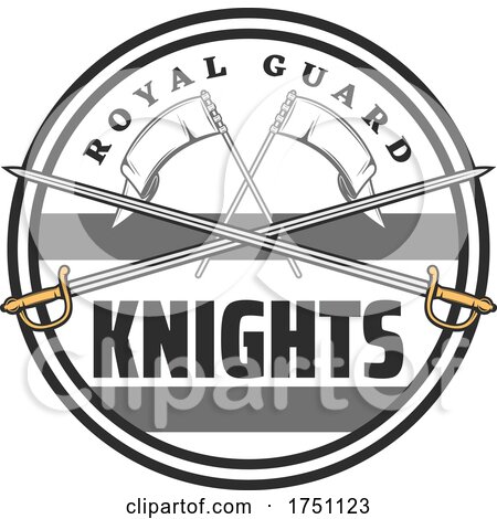 Flags and Swords Royal Guard Design by Vector Tradition SM
