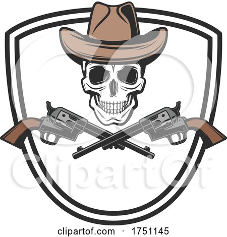 Cowboy Skull and Pistols by Vector Tradition SM