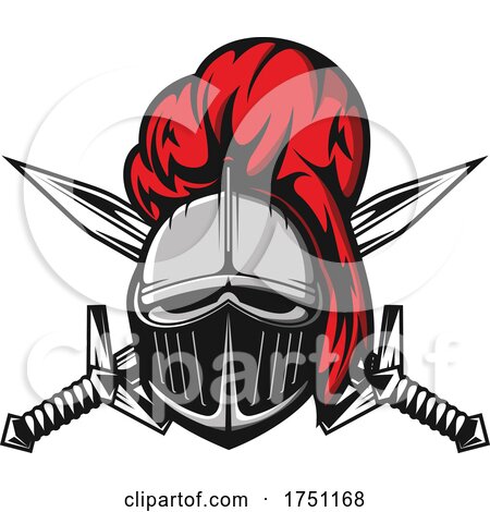 Knight Helmet and Crossed Swords by Vector Tradition SM