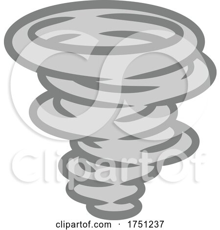 Tornado Twister Hurricane or Cyclone Icon Concept by AtStockIllustration