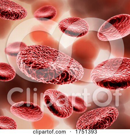 3D Medical Background with Blood Cells by KJ Pargeter