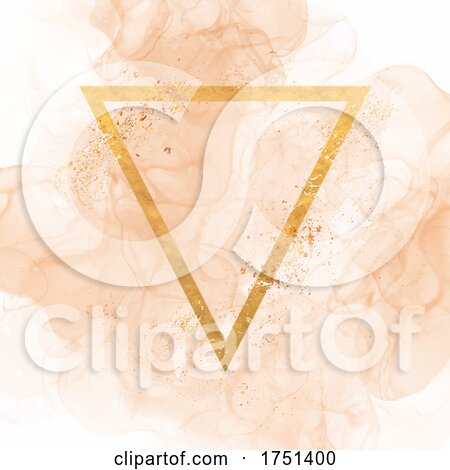 Abstract Background with Glittery Shape and Hand Painted Design by KJ Pargeter