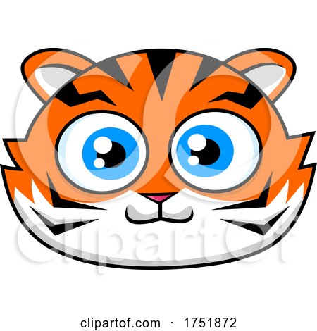 Tiger Mascot Face by Hit Toon