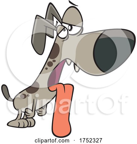 Cartoon Panting Dog by toonaday