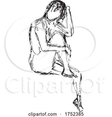 Female nude sitting DOODLE_3727-4 by patrimonio