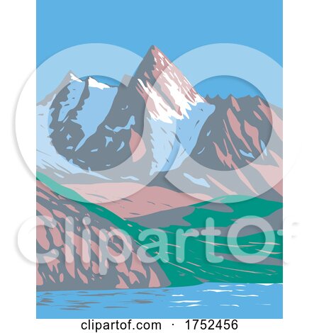 Gran Paradiso National Park in Graian Alps Between Aosta Valley and Piedmont Regions Italy Art Deco WPA Poster Art by patrimonio