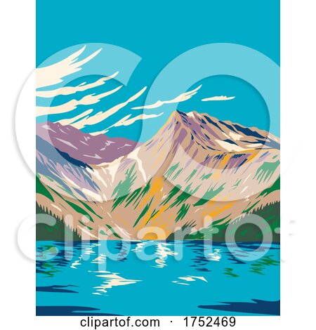 Ecrins National Park in Dauphine Alps South of Grenoble and North of Gap in Isere and Hautes Alpes France Art Deco WPA Poster Art by patrimonio