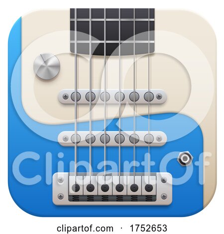 3d Guitar Icon by Vector Tradition SM