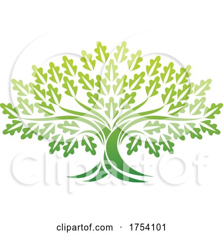 Oak Tree Icon Concept by AtStockIllustration
