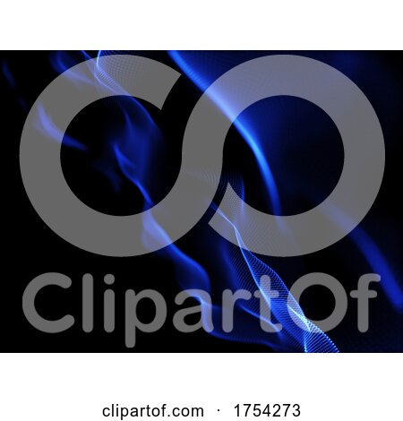 3D Abstract Background with Cyber Flowing Particles by KJ Pargeter