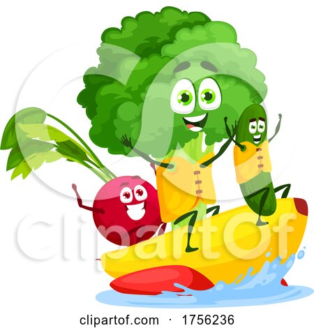 Veggies on a Banana Boat by Vector Tradition SM
