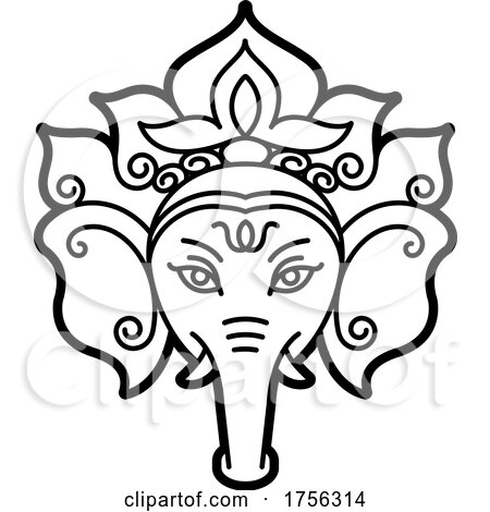 Indian Elephant God Ganesha by Lal Perera